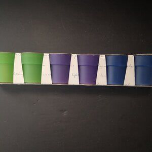 NIP Life @ Home Set of 12 Various Colors PVC Napkin Rings Made in Taiwan
